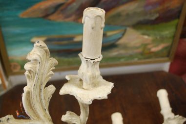 (10-1052) Rasked metallist valged seinalambid, 2tk komplektis