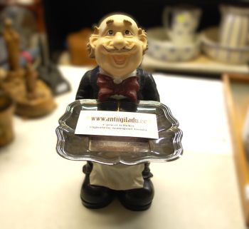 (n-7457) Lauapealne kuju/ visiitkardihoidja "Kelner"