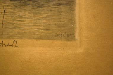 (n-6896) Vanem litograafia paat rannal