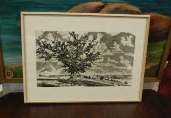 (P-1085) Viiralt, trükirepro Viljandi maastik