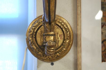 (L-318)  Seinalamp puidust korpusega 1 tk