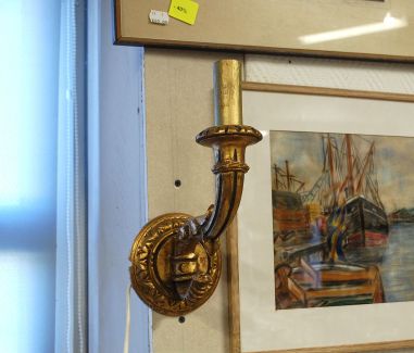 (L-318)  Seinalamp puidust korpusega 1 tk