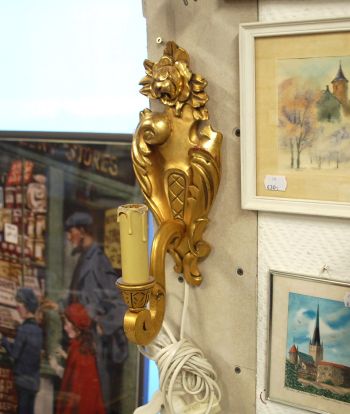 (L-301) Gustav stiilis puidust seinalamp