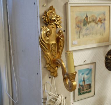 (L-301) Gustav stiilis puidust seinalamp