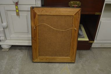 (P-1089) Papil vaasiga maal, signeeritud