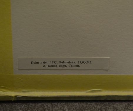 (P-1091) Viiralt, trükirepro Kolm naist