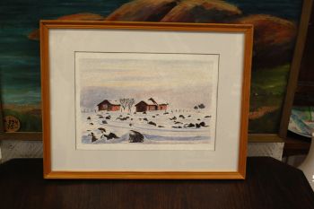 (L-737) Akvarell "Maastik", signeeritud