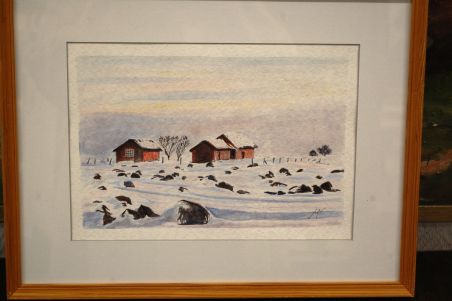 (L-737) Akvarell "Maastik", signeeritud