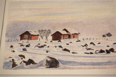 (L-737) Akvarell "Maastik", signeeritud