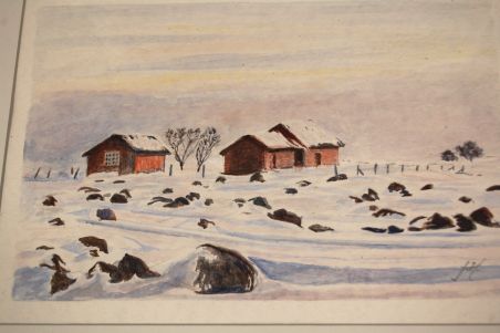 (L-737) Akvarell "Maastik", signeeritud