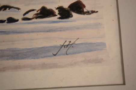 (L-737) Akvarell "Maastik", signeeritud