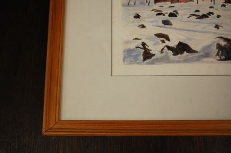 (L-737) Akvarell "Maastik", signeeritud