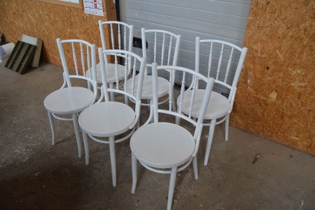 (L-739) Valged viinitoolid, 6 tk komplektis