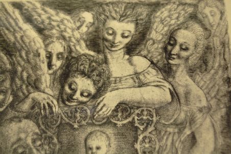 (P-1093) Viiralt, trükirepro Maalija. Ofort, vasegravüür.