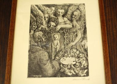 (P-1093) Viiralt, trükirepro Maalija. Ofort, vasegravüür.