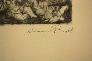 (P-1093) Viiralt, trükirepro Maalija. Ofort, vasegravüür.