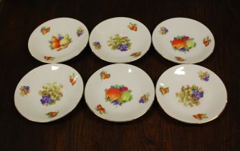 (n-5600) Bavaria Winterling Markleuthen, puuvijadega taldrikud, 6tk