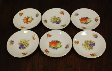 (n-5600) Bavaria Winterling Markleuthen, puuvijadega taldrikud, 6tk