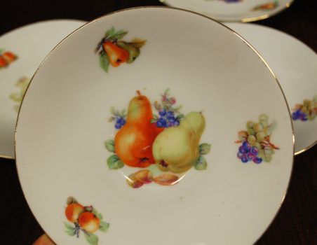 (n-5600) Bavaria Winterling Markleuthen, puuvijadega taldrikud, 6tk