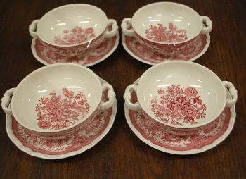 (n-7209/10) Villeroy & Boch Fasan puljongikausid-taldrikud, 4tk