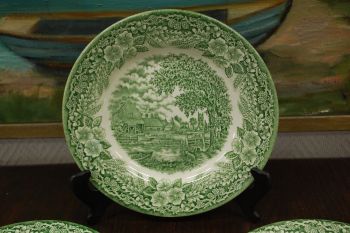 (n-7506/2) Broadhursts Staffordshire, rohelised salatitaldrikud, 6tk 2