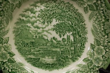 (n-7506/2) Broadhursts Staffordshire, rohelised salatitaldrikud, 6tk