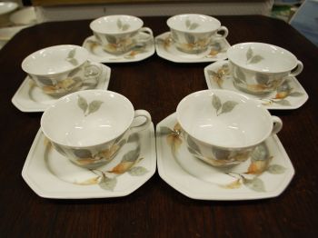 (n-7514/1) Villeroy & Boch Callo Erlengrund, kohvi/teetassid-taldrikud, 6tk