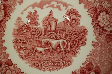 (n-7520/1) Adams, English Scenic, hobustega puljongitassid-taldrikud, 5tk