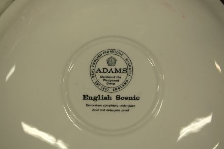 (n-7520/1) Adams, English Scenic, hobustega puljongitassid-taldrikud, 5tk