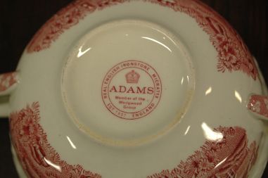 (n-7520/1) Adams, English Scenic, hobustega puljongitassid-taldrikud, 5tk