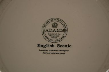 (n-7520/3) Adams, English Scenic, lehmadega salatitaldrikud, 4tk