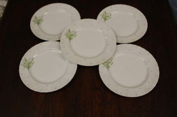 (n-7521/4) Bavaria Seltmann Weiden, piibelehtedega salatitaldrikud, 5tk