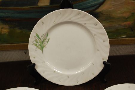 (n-7521/4) Bavaria Seltmann Weiden, piibelehtedega salatitaldrikud, 5tk