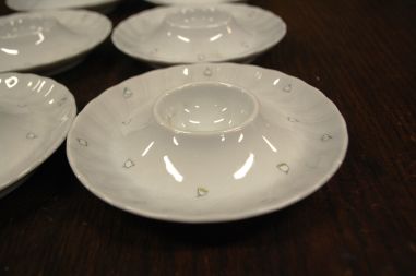 (n-7521/5) Bavaria Seltmann Weiden, piibelehtedega munataldrikud, 6tk