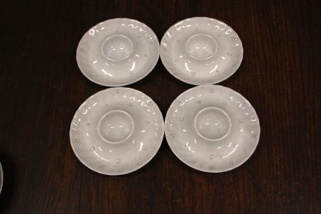 (n-7521/6) Bavaria Seltmann Weiden, piibelehtedega munataldrikud, 4tk