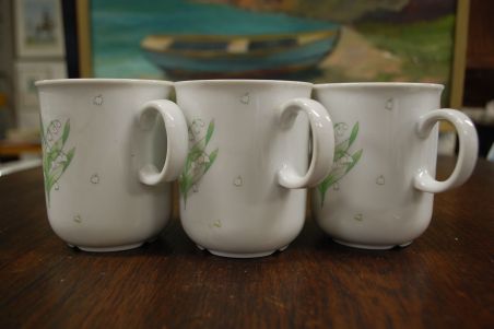 (n-7521/7) Bavaria Seltmann Weiden, piibelehtedega kruusid, 3tk