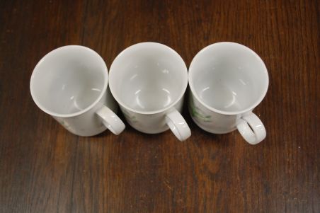 (n-7521/7) Bavaria Seltmann Weiden, piibelehtedega kruusid, 3tk