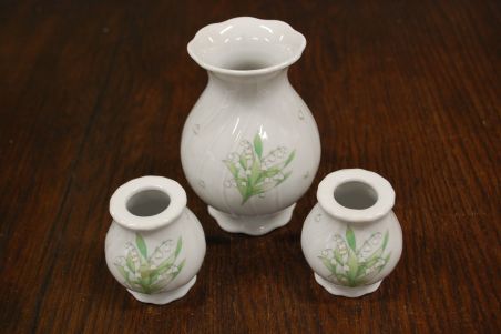 (n-7521/8) Bavaria Seltmann Weiden, piibelehtedega vaaside komplekt