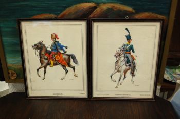 (n-7524) Raamitud militaarteemalised pildid, 2tk