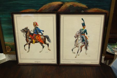 (n-7524) Raamitud militaarteemalised pildid, 2tk