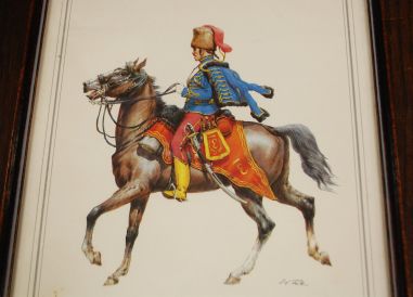 (n-7524) Raamitud militaarteemalised pildid, 2tk