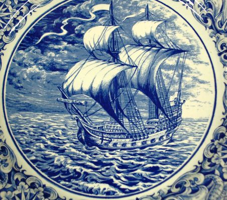 (n-7527) Boch, suur mereteemaline vaagen-purjekaga seinataldrik