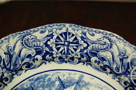 (n-7527) Boch, suur mereteemaline vaagen-purjekaga seinataldrik