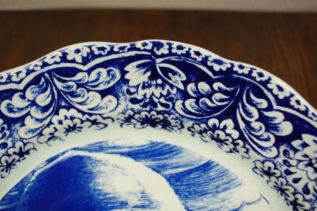 (n-7528) Boch Delft, suur mereteemaline  vaagen-seinataldrik