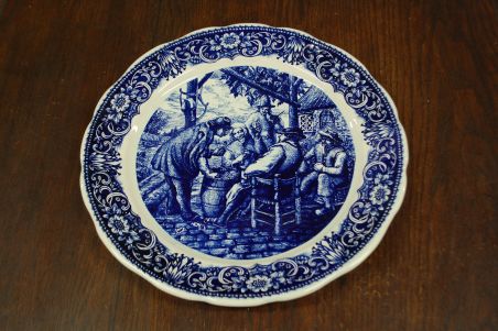 (n-7531) Boch Delft, suur kõrtsiteemaline  vaagen-seinataldrik