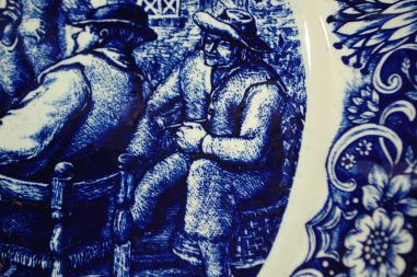 (n-7531) Boch Delft, suur kõrtsiteemaline  vaagen-seinataldrik