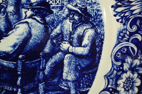 (n-7531) Boch Delft, suur kõrtsiteemaline  vaagen-seinataldrik