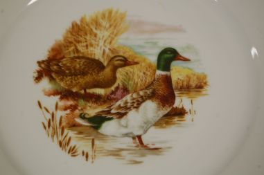 (n-7532/2) Porcelaine de Limoges, lindudega taldrikud, 9tk