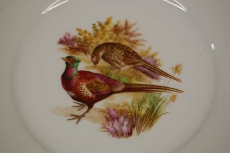 (n-7532/2) Porcelaine de Limoges, lindudega taldrikud, 9tk