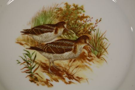 (n-7532/2) Porcelaine de Limoges, lindudega taldrikud, 9tk